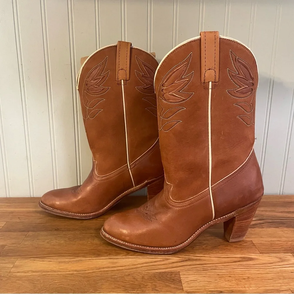 Vintage 80’s Acme Women’s Leather Cowboy Boots (9M) - Picture 4 of 11